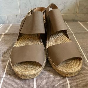 Espadrille Leather Wedge Sandals